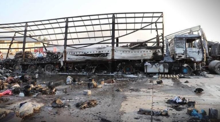 ایران:د هرات اورلګېدنه کې مو پنځه لارۍ سوځېدلي