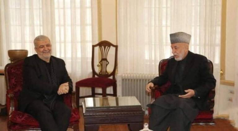 حامد کرزي؛کابل کې د ایران له سفیر حسن کاظمي سره کتلي