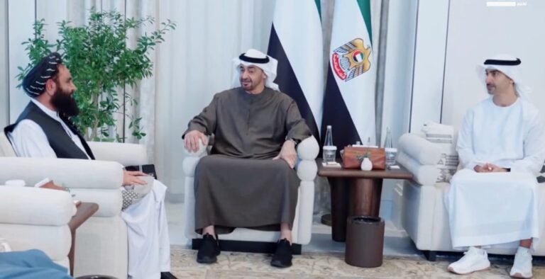 طالب سفیر؛د متحده عربي اماراتو د دولت له رئیس سره د افغانستان د عمومي وضعیت په اړه خبرې کړې