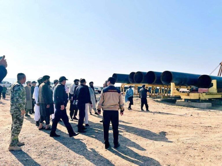 د طالبان مالیې وزارت:د افغانستان او ترکمنستان ترمنځ سرحدي سیمه کې یو لنډمهالی بندر جوړېږي