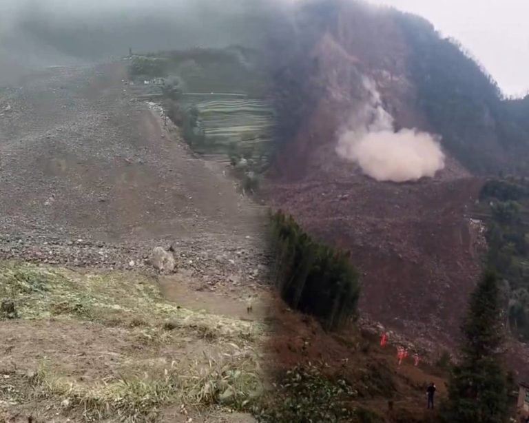 چین؛د ځمکې ښویدو له کبله ۳۰ تنه نادرکه دي