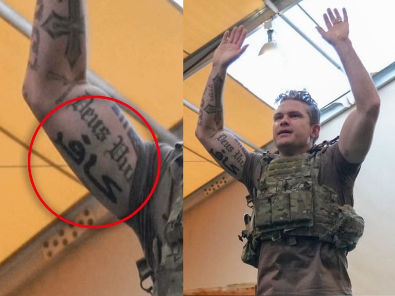 د امریکا د دفاع وزیر؛هغه عکس چې د «کافر» کلمه یې پر خپل لاس خالکوبي کړې، ګڼ غبرګونونه راپارولي