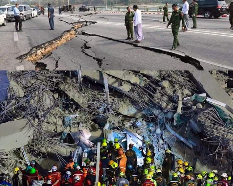 میانمار؛د زلزلې د مړو شمېر ۶۹۴ ته رسېدلی او د ټپيانو شمېر ۱۶۷۰ ته لوړ شوی