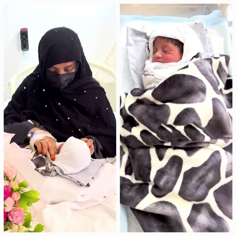 یوې افغانې مور؛د سږني حج لومړنی ماشوم وزېږوو