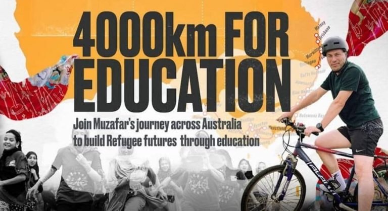 مظفر علي؛د نجونو له زده‌کړو د ملاتړ لپاره پر بایسکل مزل پیل کړی