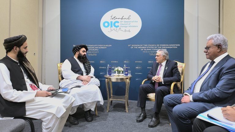 امیرخان متقي؛له اسحاق ډار سره پر بېلابېلو موضوعاتو خبرې کړي