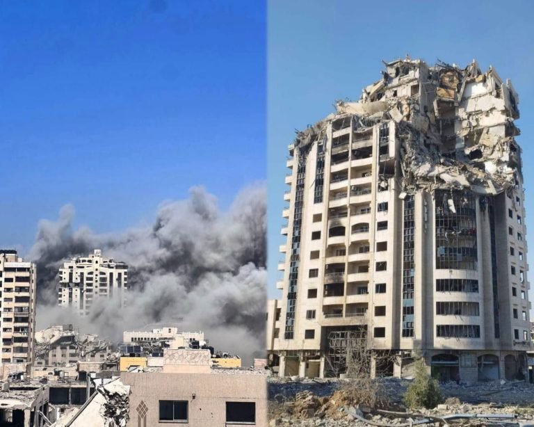 اسراییلي جیټ الوتکو؛د غزې پر څو پوړیز استوګنیز برج بمبار کړی