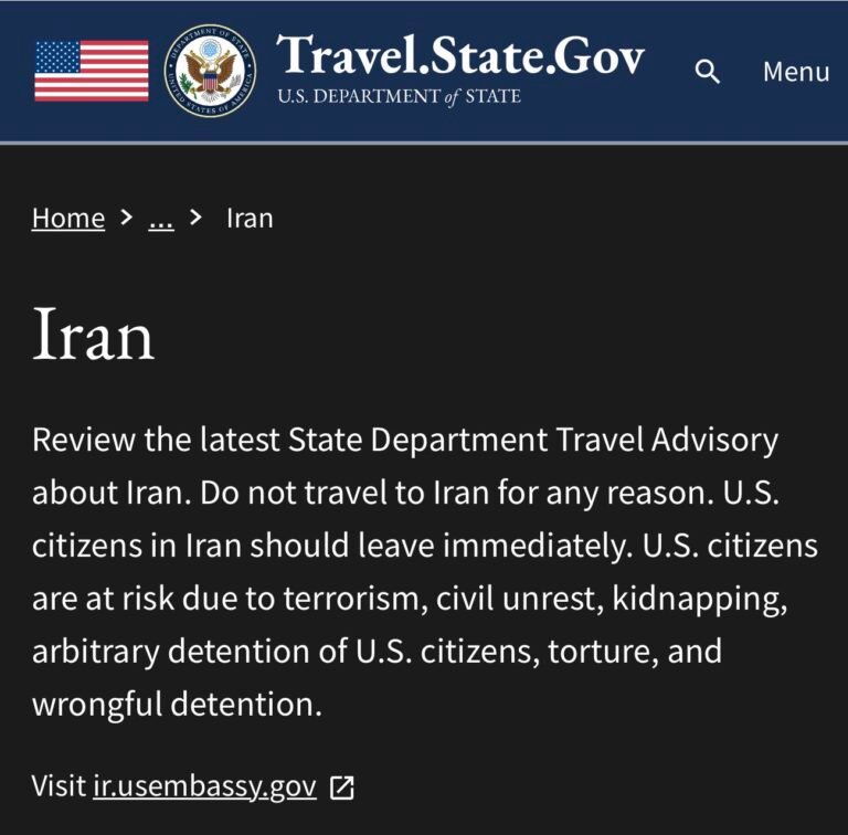 امریکا خپلو وګړو ته:ژر تر ژره له ایران ووځئ