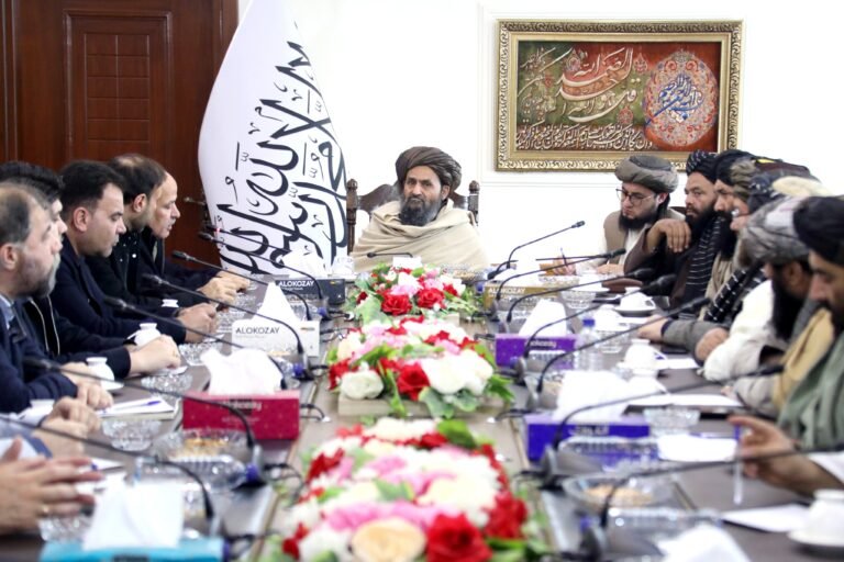 ملا عبدالغني برادر اخوند؛د عزیزي ګروپ له عمومي رییس سره د برېښنا د مهمو پروژو د پیل په اړه کتنه کړې