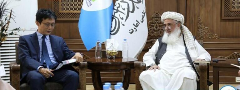 دیدار وزیر اقتصاد حکومت طالبان با سفیر جاپان درباره همکاری‌های اقتصادی و کمک‌های بشردوستانه